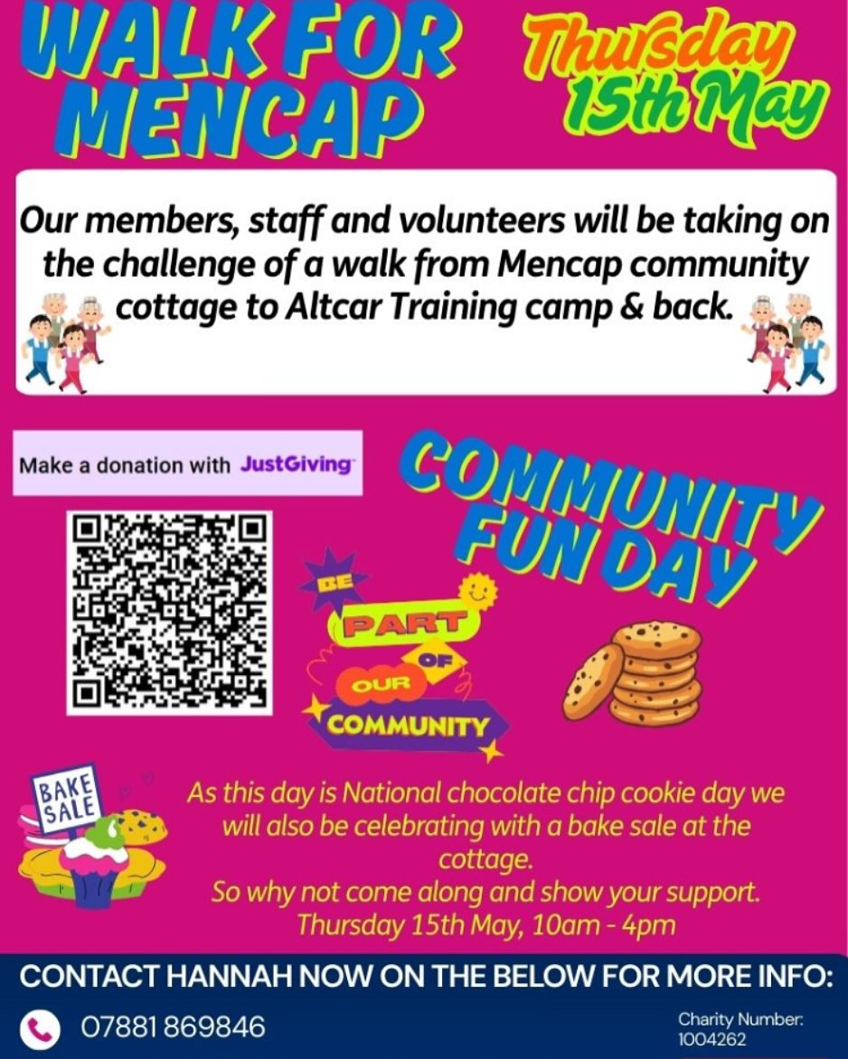 Walk for Mencap – Sponsored Walk and Community Fun Day in Crosby!