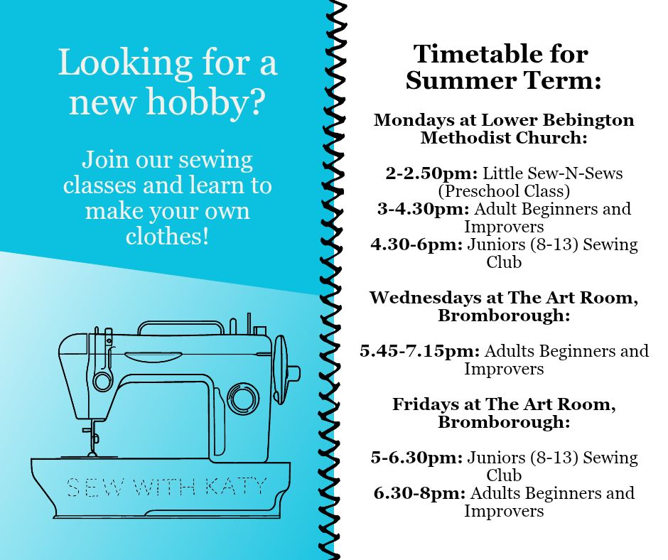 Discover a New Hobby This Summer with Sew With Katy – Fun Sewing Classes for All Ages & Abilities!