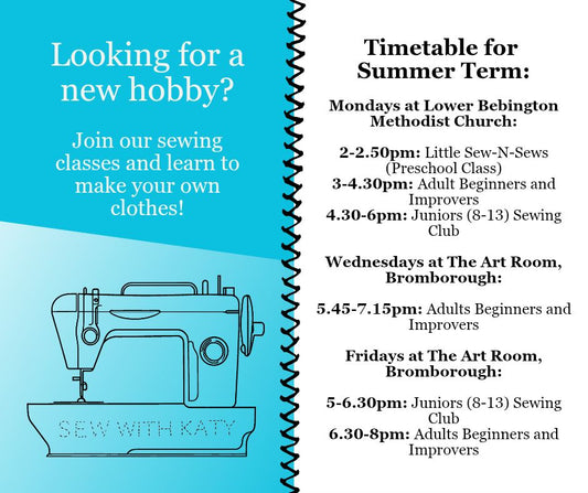 Discover a New Hobby This Summer with Sew With Katy – Fun Sewing Classes for All Ages & Abilities!