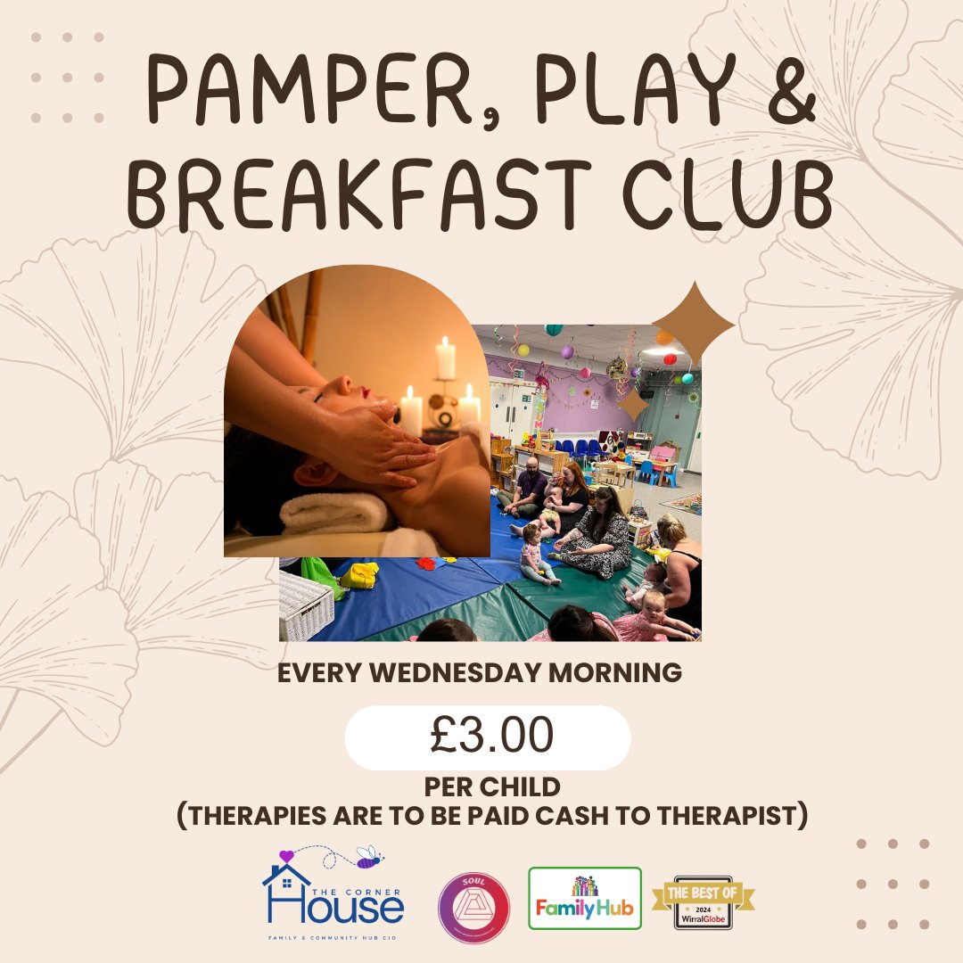 Introducing: Pamper, Play & Breakfast Club – Wednesday 7th May at The Corner House!