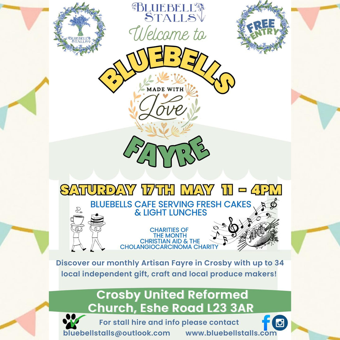 Bluebells Fayre Returns to Crosby on 17th May