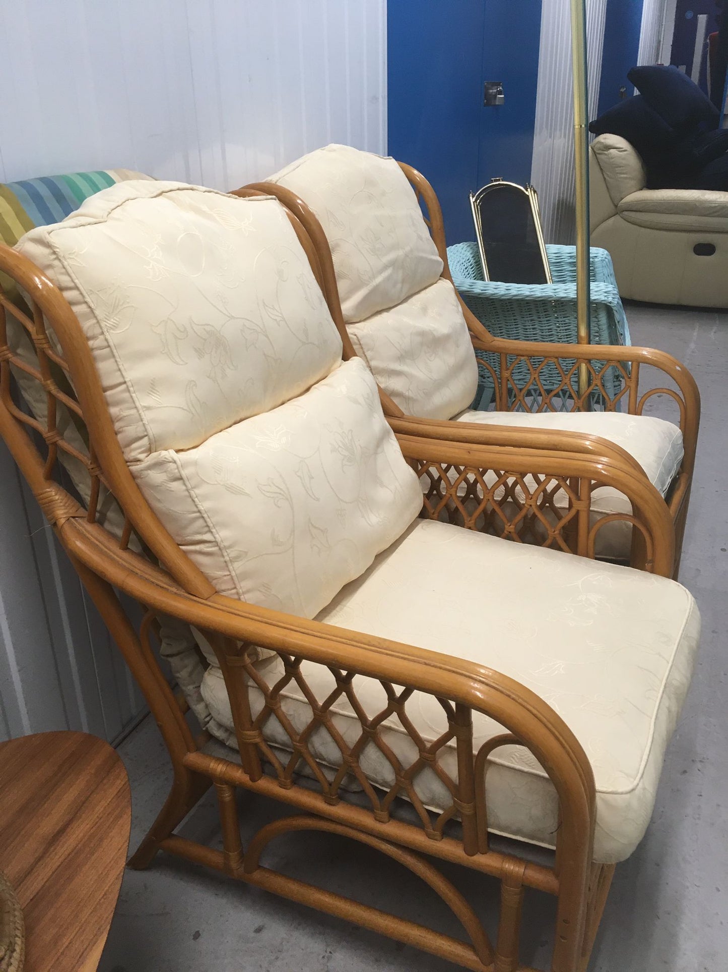 Pair of Wicker conservatory Chairs
