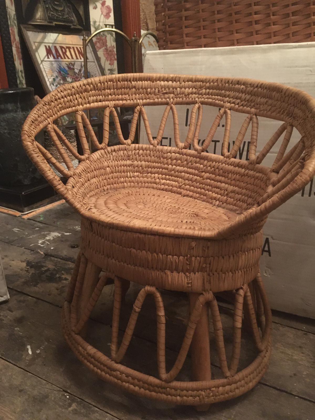 Childrens wicker chair