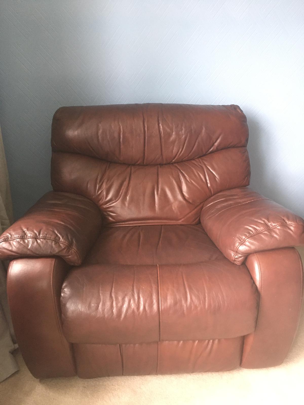Leather Recliner Armchair