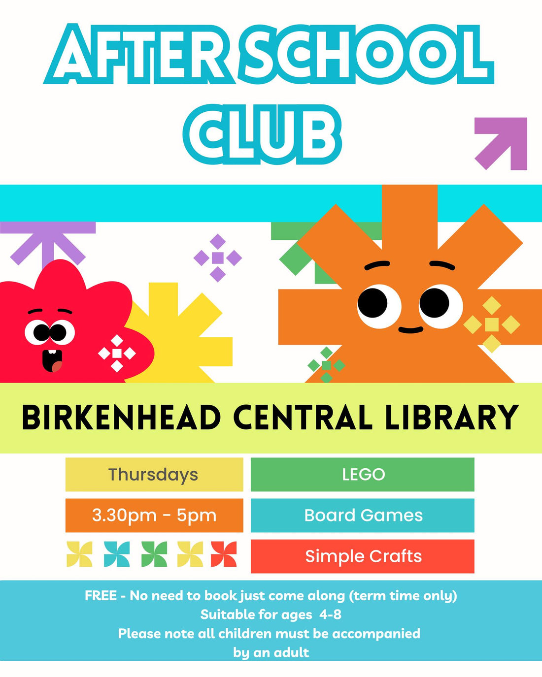Creative Thursdays at Birkenhead Central Library with After School Club Fun!