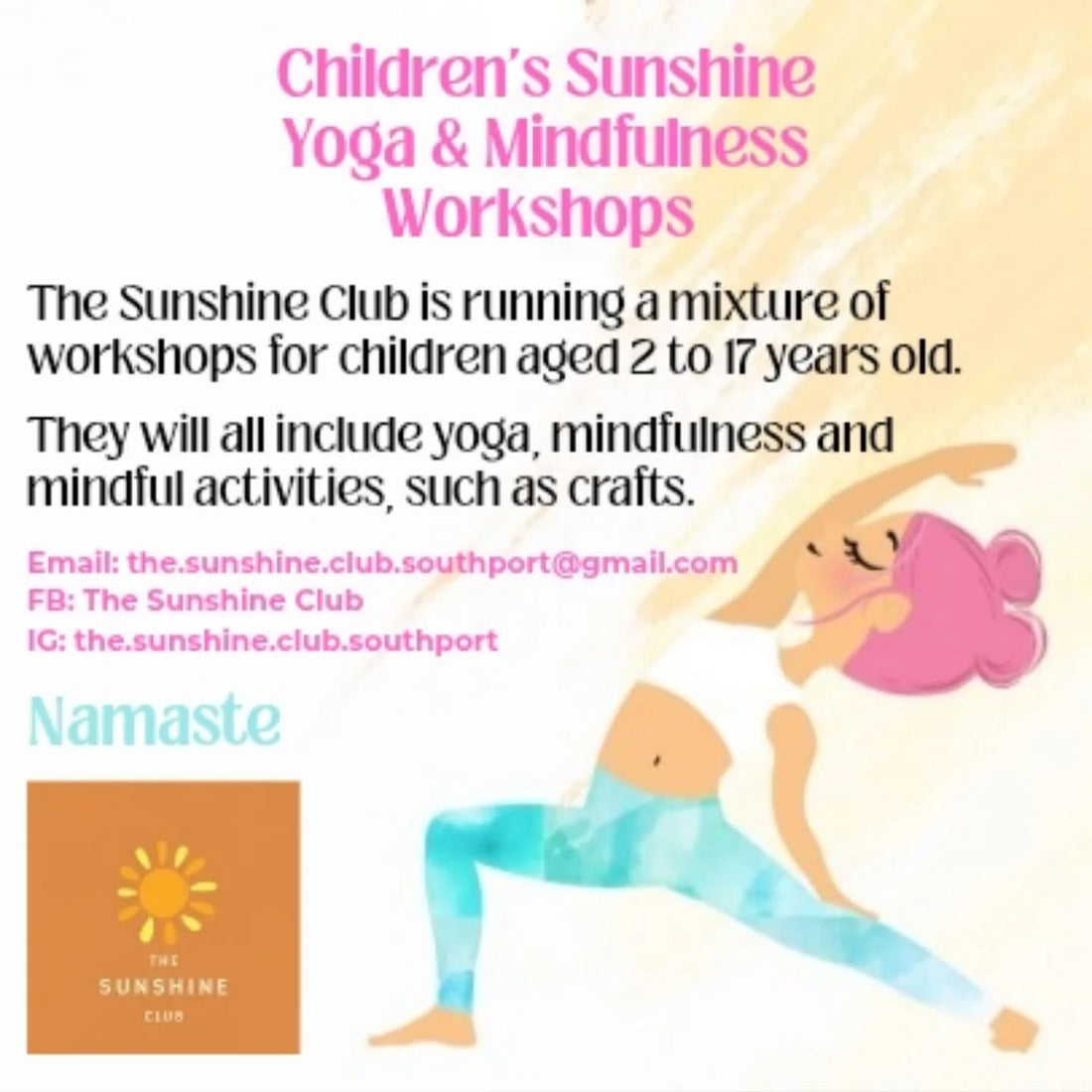 Sunshine Yoga & Mindfulness Workshops: A Gentle Path to Calm and Confidence for Children in Marshside