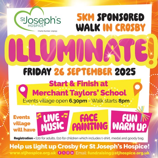 Illuminate Crosby with Love and Light This September for St Joseph’s Hospice